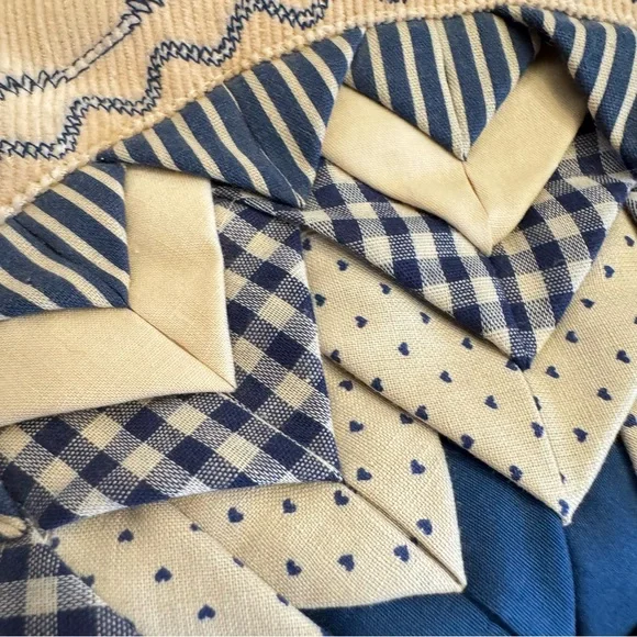 Retro 70s Quilted Hippie Shoulder Bag Vegan Handbag Boho Cottagecore Wood detail - Picture 9 of 16